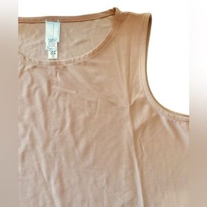 Wynne Layers Sleeveless Blouse Top - Womens Size Medium - Peach - Career Layers